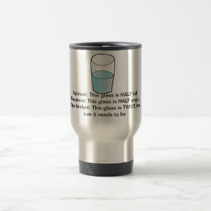 Caneca Térmica Meio cheios de vidro/esvaziam/demasiado grande