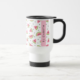 Caneca Térmica Melancias Rosa, Sementes De Melancia, Seu Nome