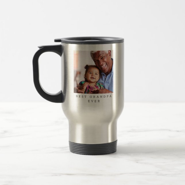 Caneca Térmica Melhor Avô do Mundo Foto Completa Personalizada (Esquerda)