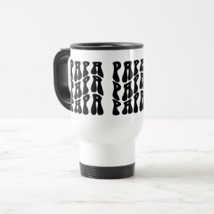 Caneca Térmica Melhor Dia de os pais Do Papa Preto E Branco