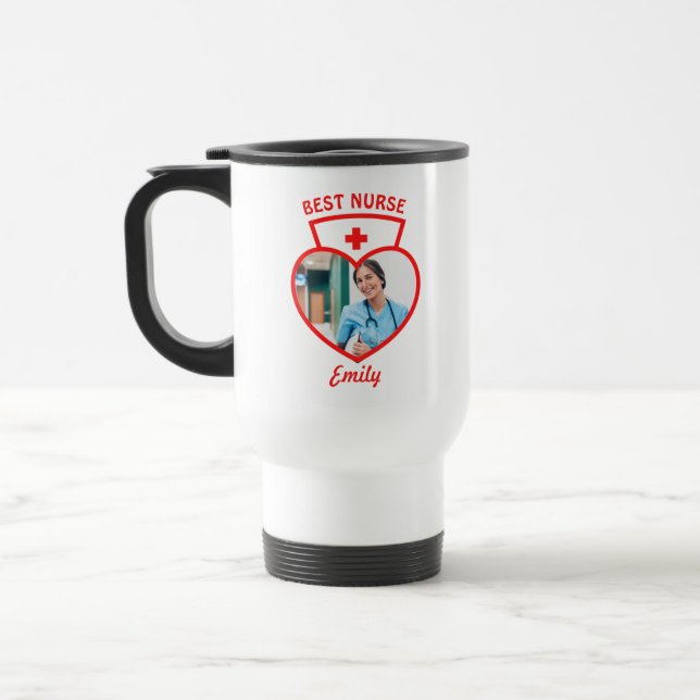 Caneca Térmica Melhor Enfermeira Gift De Aniversário Para Adicion (Esquerda)