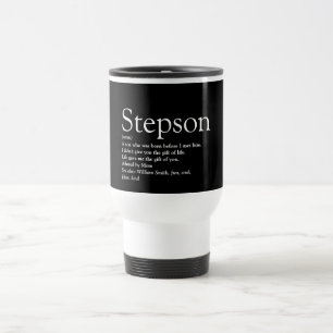 Caneca Térmica Melhor Enteado do Mundo Definição Moderna Divertid
