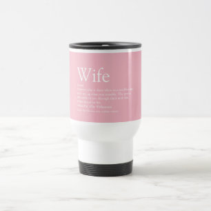 Caneca Térmica Melhor Esposa do Mundo Definição Divertida Rosa Fe