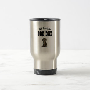 Caneca Térmica Melhor Ilustração de Pai de Cão DACHSHUND - Abe
