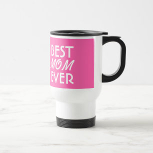Caneca Térmica MELHOR MÃE, CADA VEZ, Rosa e Branco A03
