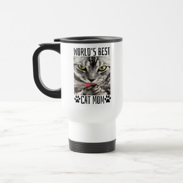 Caneca Térmica Melhor Mãe Gato do Mundo (Esquerda)