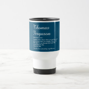 Caneca Térmica Melhor Nome de Amigo Definição Divertida Azul