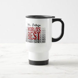 Caneca Térmica Melhor nome personalizado para professor espanhol