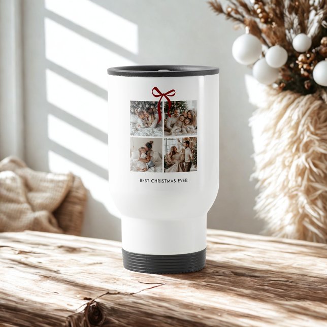 Caneca Térmica Melhor oferta de fotos da família de Natal Ever (Criador carregado)