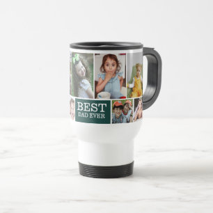 Caneca Térmica Melhor Pai de Colagem de Fotografias Personalizado