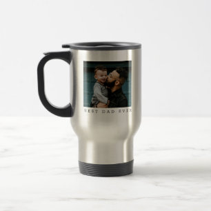 Caneca Térmica Melhor Pai de Todos os Tempos Duas Fotos Personali