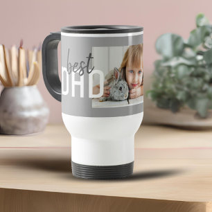 Caneca Térmica Melhor Pai Moderno Cinza Foto Dia dos Pais