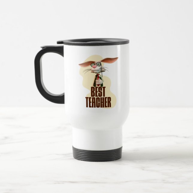Caneca Térmica Melhor Professor Coelhozinho Humor de Sala de Aula (Esquerda)