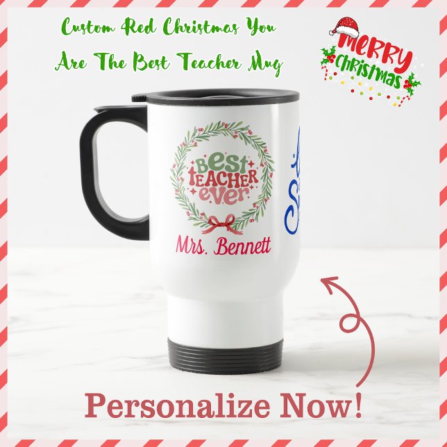 Caneca Térmica Melhor Professora De Natal Personalizado E Bonito  (Criador carregado)