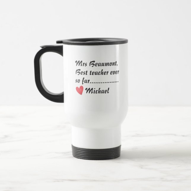 Caneca Térmica Melhor Professora Engraçada Até Agora (Esquerda)