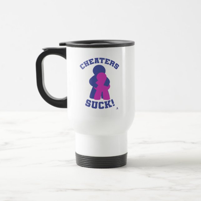 Caneca Térmica Meme de Jogo de Tabuleiro Sem Trapaceiros Arte Div (Esquerda)