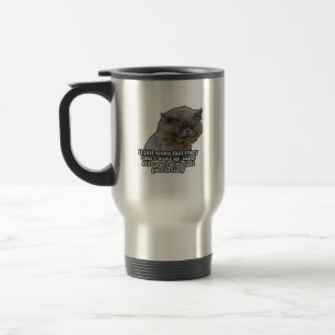 Caneca Térmica Meme engraçado de gato para amantes e donos de gat