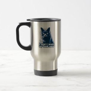 Caneca Térmica Meme engraçado de gato zangado para pessoas e dono