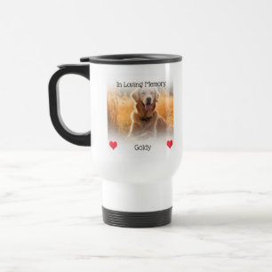 Caneca Térmica Memorial de Animal de Estimação com Corações e Fot