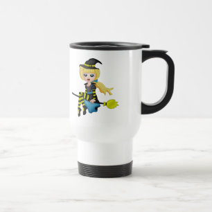 Caneca Térmica Menina da bruxa do Dia das Bruxas