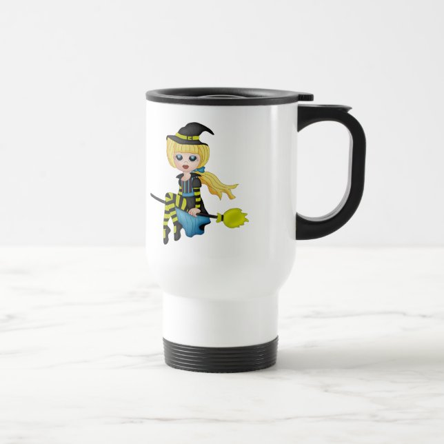 Caneca Térmica Menina da bruxa do Dia das Bruxas (Direita)