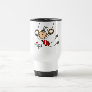Caneca Térmica Menina em figura de palito em camisetas e presente