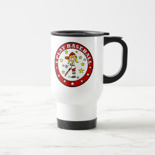 Caneca Térmica Menina Eu jogo beisebol Camisetas e Presentes
