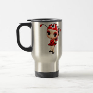 Caneca Térmica Menina Ladybug