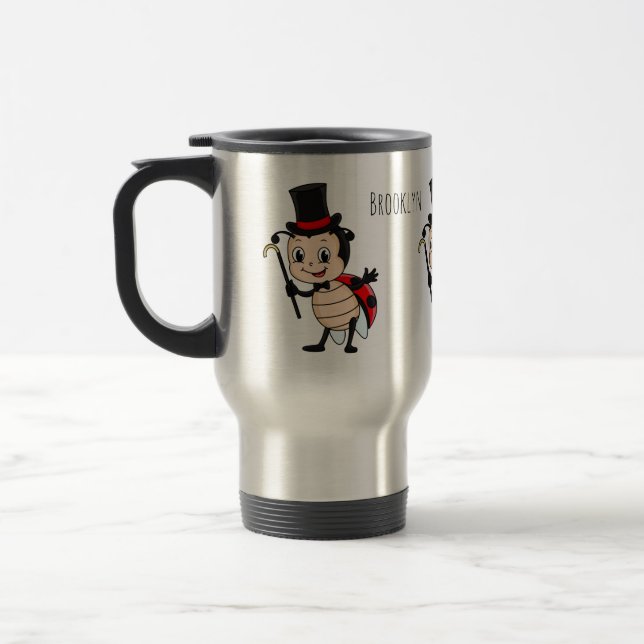 Caneca Térmica Meninada bonita com chapéu de cima e desenho de gr (Esquerda)