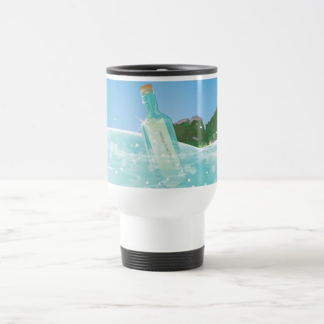 Caneca Térmica Mensagem numa garrafa (Centro)