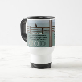 Caneca Térmica Mensagem Salm - Psalm 46-10 - Branco