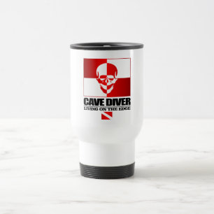 Caneca Térmica Mergulhador da caverna - vivendo em The Edge