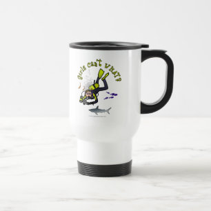 Caneca Térmica Mergulhador De Scuba, Fêmea Ligeira