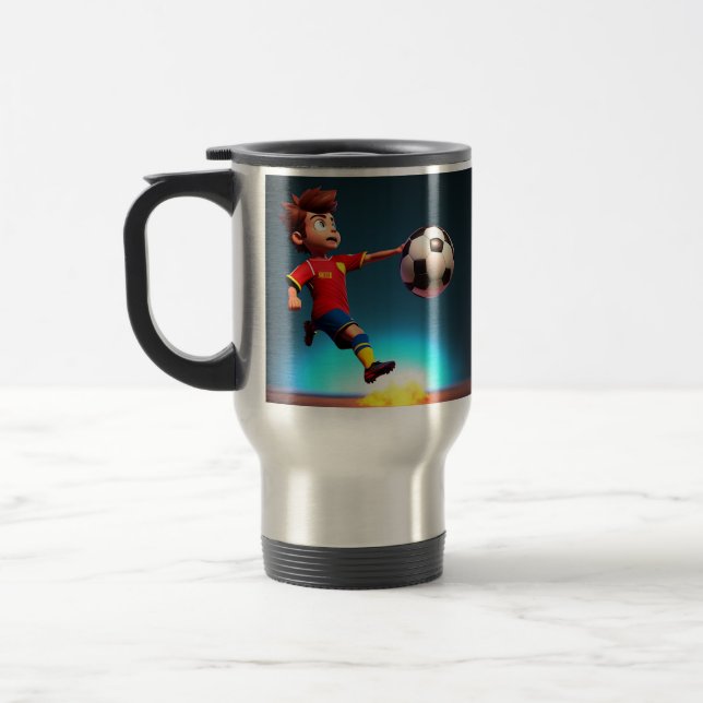 Caneca Térmica "Meta Bound: The Animated Boy's Perfect Kick" (Esquerda)