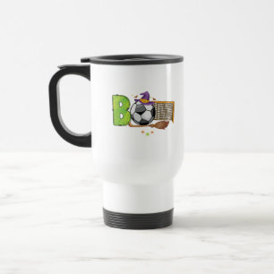 Caneca Térmica Meta de futebol de Halloween com abóbora e rede