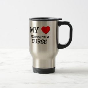 Caneca Térmica Meu coração pertence a uma ENFERMEIRA