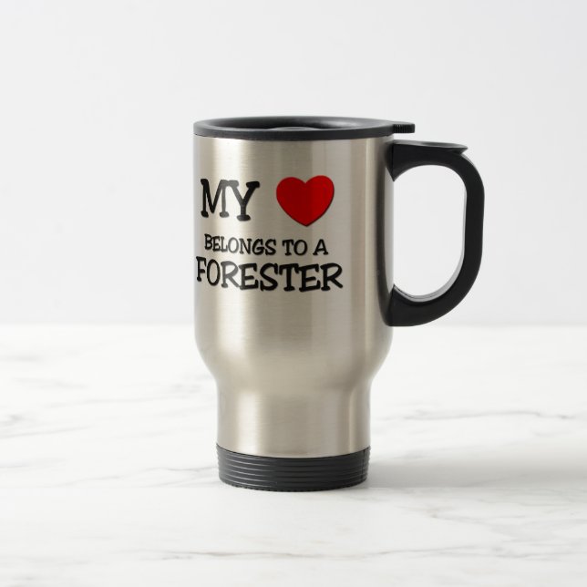 Caneca Térmica Meu coração pertence a uma GUARDA FLORESTAL (Direita)