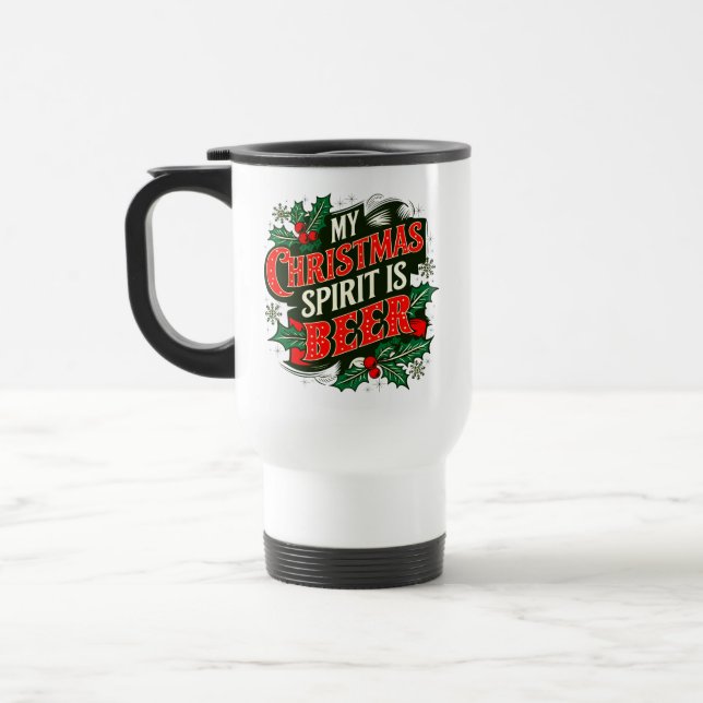 Caneca Térmica Meu Espírito de Natal é Beer-89379 (Esquerda)