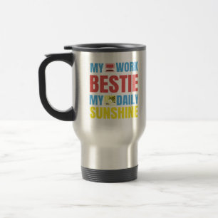 Caneca Térmica Meu Trabalho Bestie Sunshine - Trabalho Bestie Clá