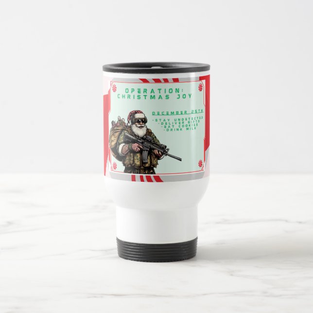 Caneca Térmica Militares Engraçados/Papais noeis de Natal (Centro)
