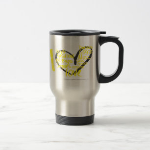 Caneca Térmica Mim amarelo dos grafites do coração