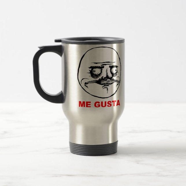 Caneca Térmica Mim cara Meme da raiva de Gusta (Esquerda)