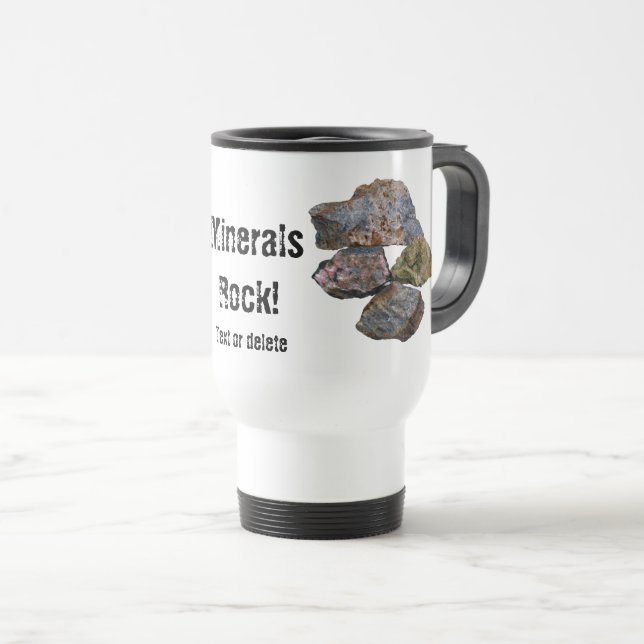Caneca Térmica Minerais Rock Collectors Engraçado (Frente Esquerda)