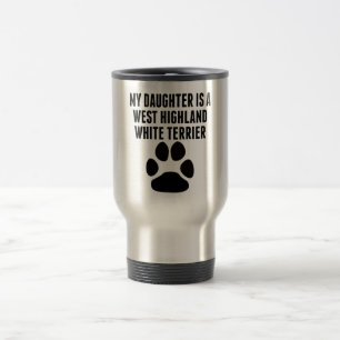 Caneca Térmica Minha filha é umas montanhas Terrier branco
