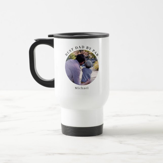 Caneca Térmica Modern Best Dad By Par Personalized Photo (Esquerda)