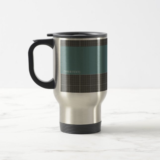 Caneca Térmica Modern Blueprint Grid Insulated Travel Mug TM02 (Esquerda)