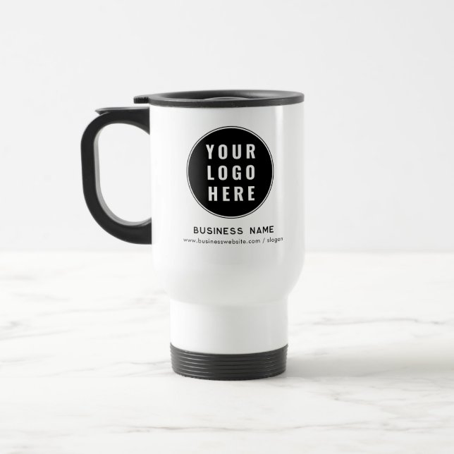 Caneca Térmica Modern Business Logo Website Custom Promotional (Esquerda)