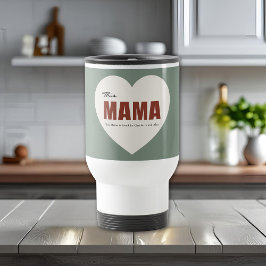 Caneca Térmica Modern Personalized Mama Heart Travel Mug
