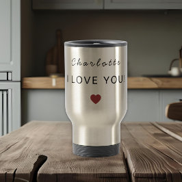 Caneca Térmica Modern Personalized Valentine Travel Mug
