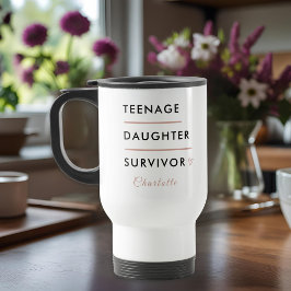 Caneca Térmica Modern Teen Daughter Survivor Personalized